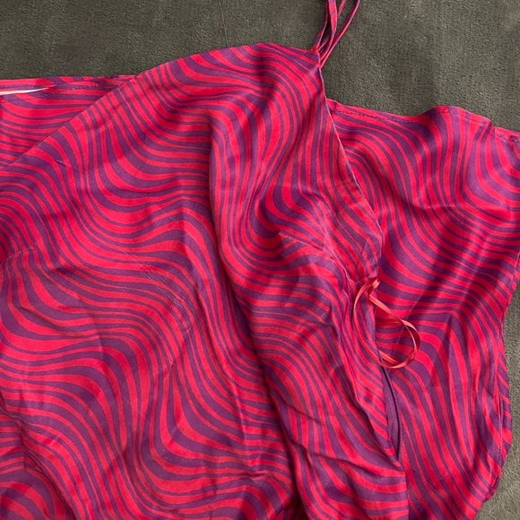 NWT Statement Satin Mini Dress - Picture 5 of 6